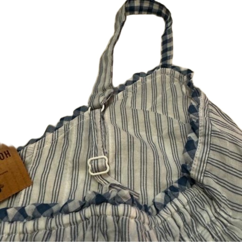 Hollister Blue and White Striped Camisole Tank Top Size M Adjustable Straps Tie - Picture 12 of 17